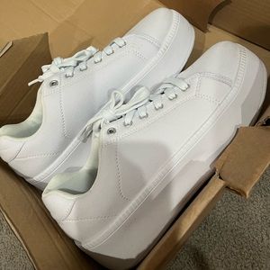 Nasty Gal White Platform Sneakers
